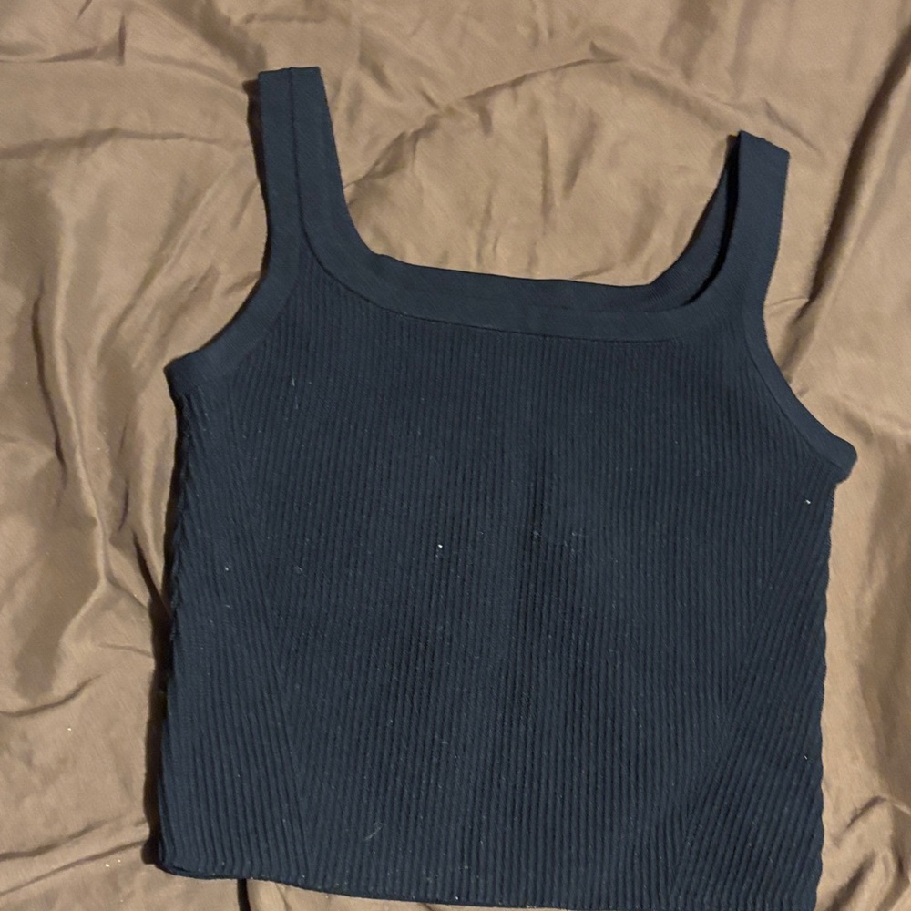 Cuts Clothing Black Ribbed Tank Top